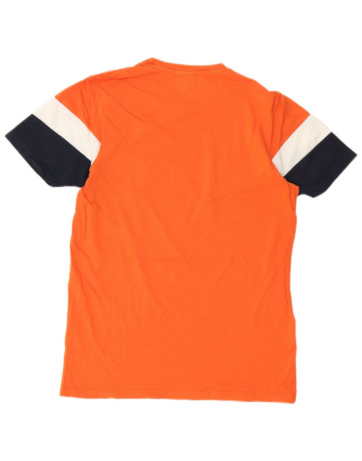 Ανδρικό γραφικό μπλουζάκι Ellesse Top Medium Orange Colourblock Βαμβακερό