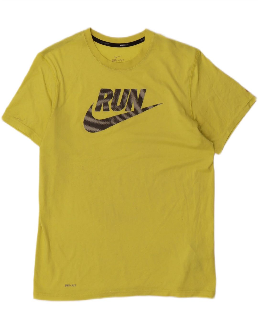 Ανδρικό T-Shirt Nike με γραφικό Dri Fit, μεσαίο κίτρινο πολυεστέρας