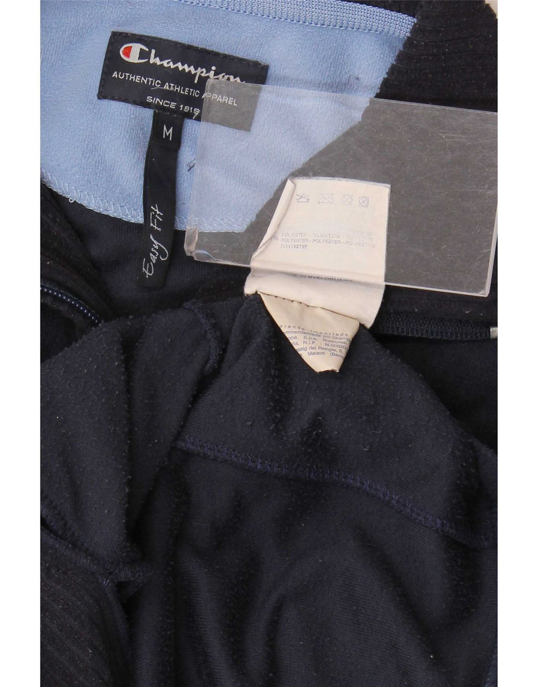 Champion Γυναικείο Fleece Jacket UK 14 Medium Navy Blue Polyester