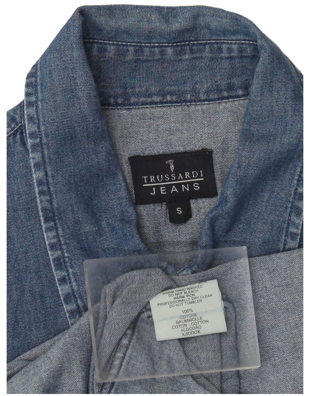 Ανδρικό τζιν πουκάμισο Trussardi Jeans Μικρό Μπλε Βαμβακερό