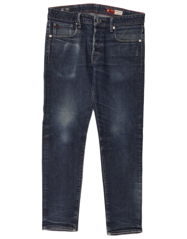 G-Star Ανδρικό 3301 Slim Jeans W34 L32 Μπλε βαμβακερό