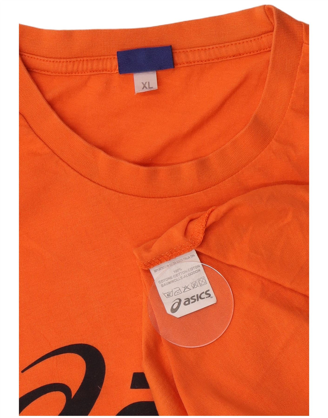 Ανδρικό γραφικό μπλουζάκι Asics Top XL πορτοκαλί βαμβακερό
