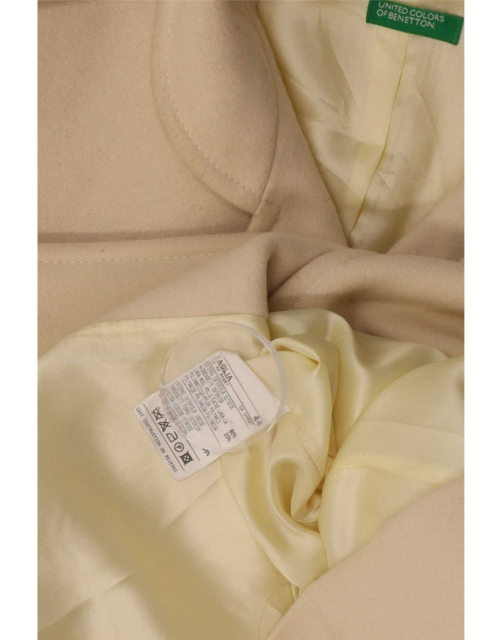 Γυναικείο Πανωφόρι Benetton IT 44 Μαλλί μεσαίου άσπρου