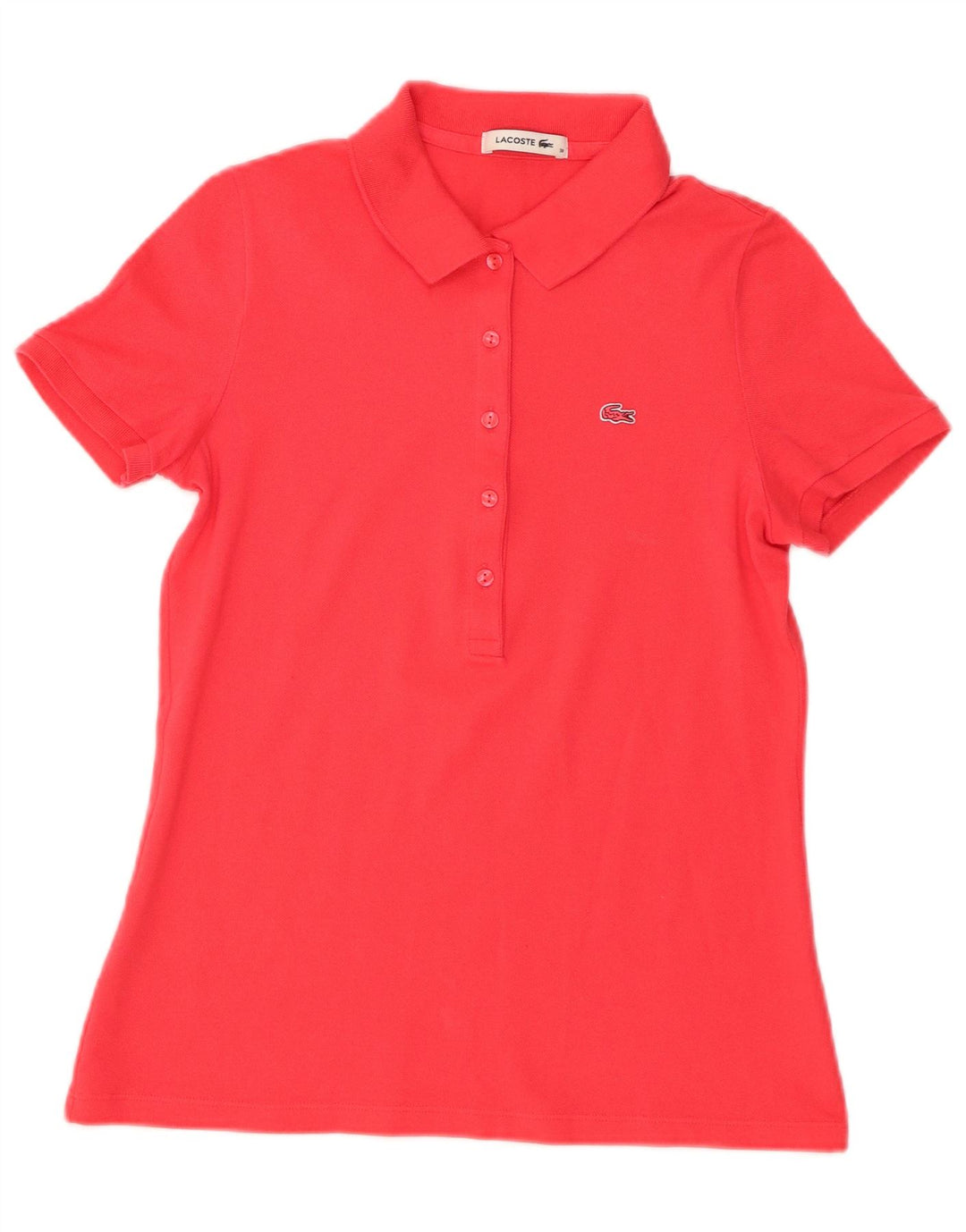 Γυναικείο πουκάμισο Polo Lacoste Νούμερο 38 Μεσαίο κόκκινο βαμβακερό