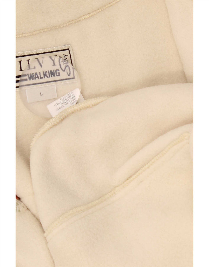 Silvy Γυναικείο Fleece Jacket UK 16 Large Beige Floral Polyester
