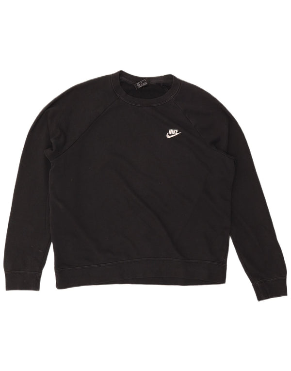 Γυναικείο φούτερ NIKE Jumper UK 16 Large μαύρο βαμβακερό