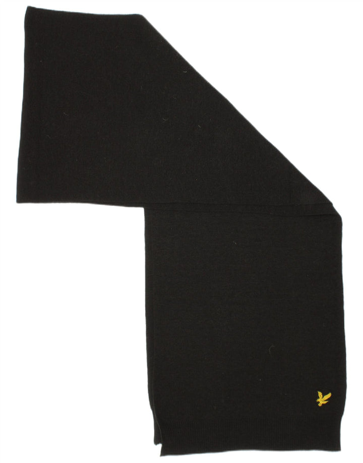 Ανδρικό ορθογώνιο φουλάρι Lyle & Scott One Size Μαύρο Πολυεστέρας