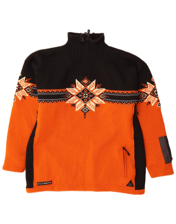 Ανδρικό πουλόβερ με φερμουάρ Dale of Norway Medium Orange Fair Isle