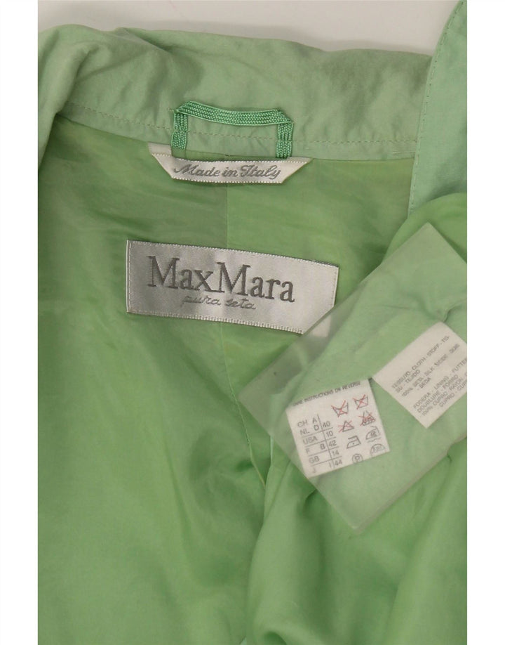 Max Mara Γυναικείο σακάκι 1 κουμπιού σακάκι UK 14 Μεσαίο πράσινο μεταξωτό