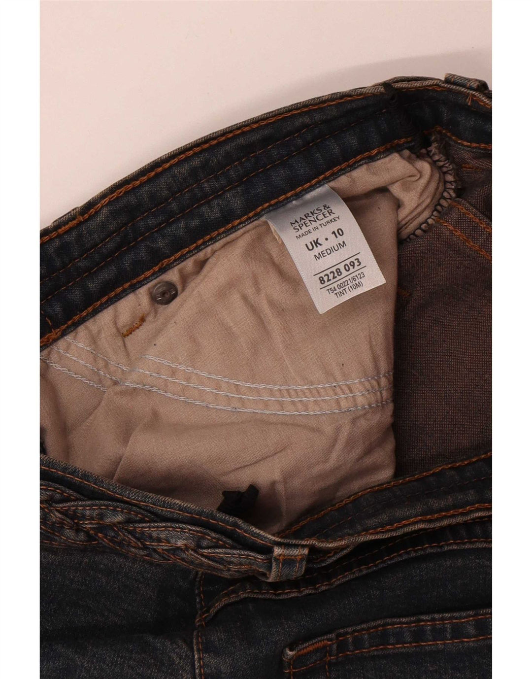 Marks & Spencer Womens Bootcut Jeans UK 10 Small W28 L30 Navy Blue