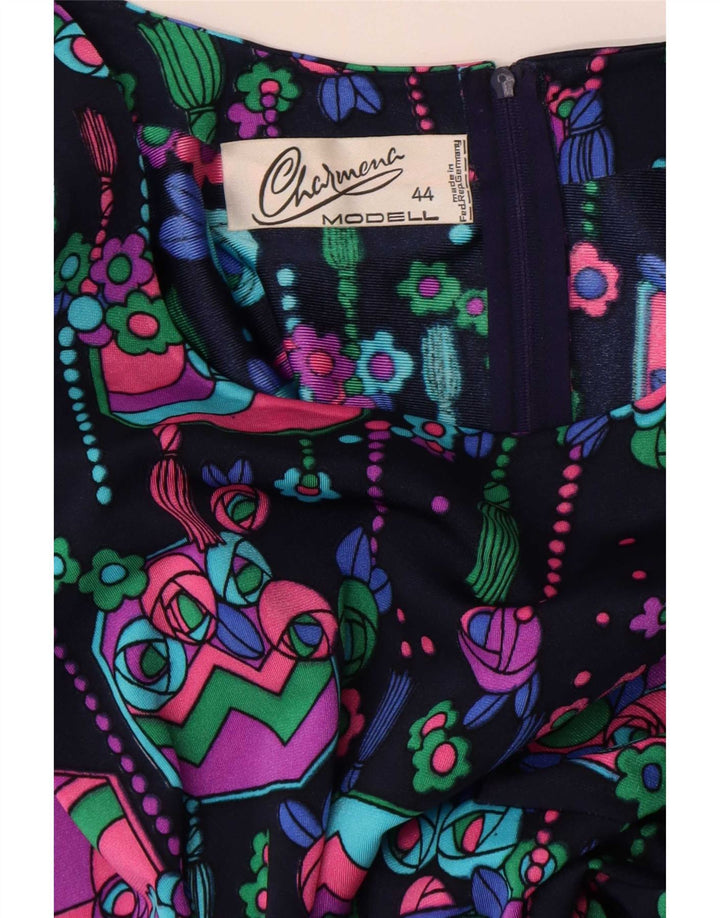 Vintage Γυναικείο Maxi A-Line Φόρεμα IT 44 Medium Πολύχρωμο Floral Ρετρό