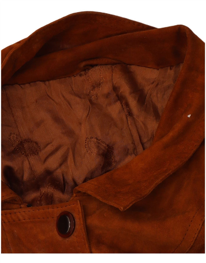 Vintage γυναικείο σουέτ πανωφόρι UK 16 Large Brown