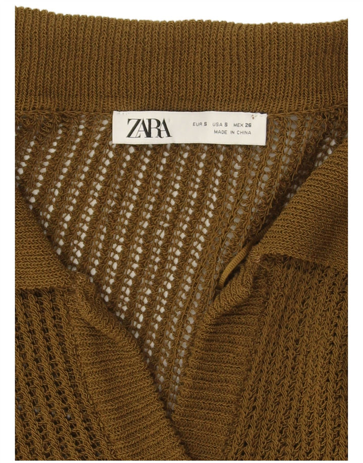 Zara Γυναικείο πουλόβερ με ζακέτα UK 10 Small Green