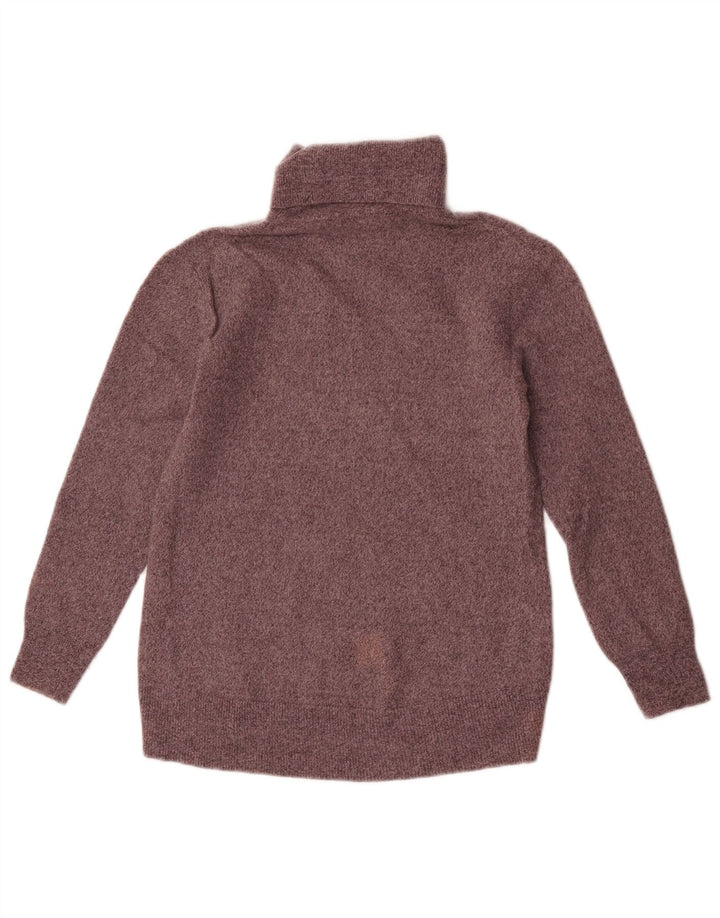 Massimo Dutti Γυναικείο πουλόβερ με λαιμόκοψη σε ρολό UK 8 μικρό γκρι μαλλί