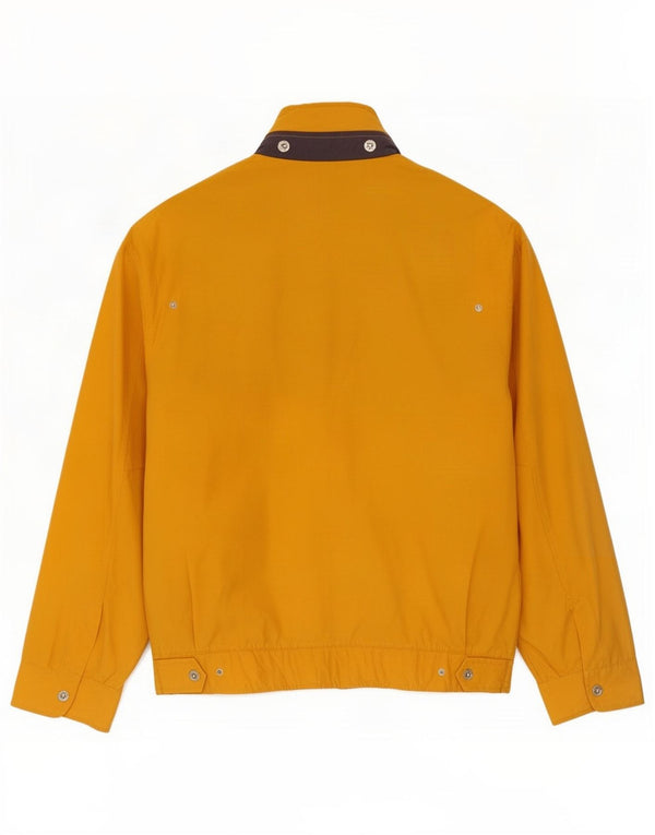 Vintage Ανδρικό μπουφάν βροχής με κουκούλα UK 38 Medium Yellow Cotton