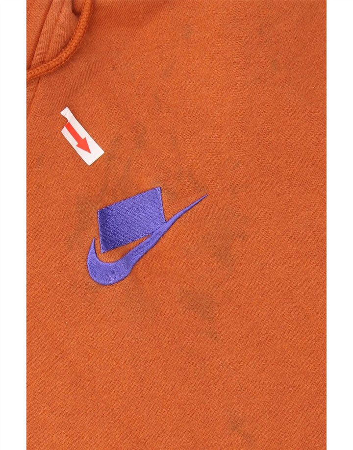 Nike Γυναικείο Hoodie Jumper UK 14 Medium πορτοκαλί βαμβακερό