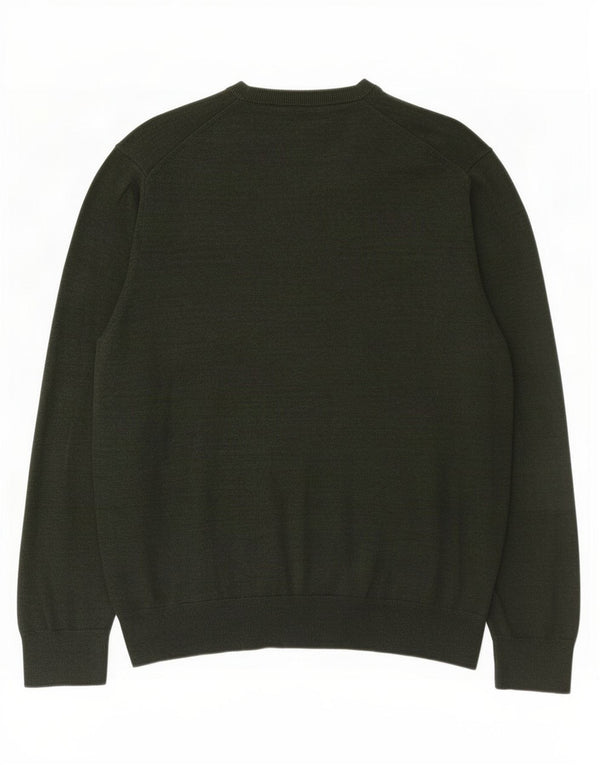 Ανδρικό πουλόβερ Marks & Spencer Crew Neck Jumper 2XL Χακί βαμβακερό