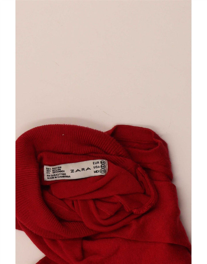 Zara Γυναικείο Γιλέκο Tank Top UK 12 Medium Red Rayon