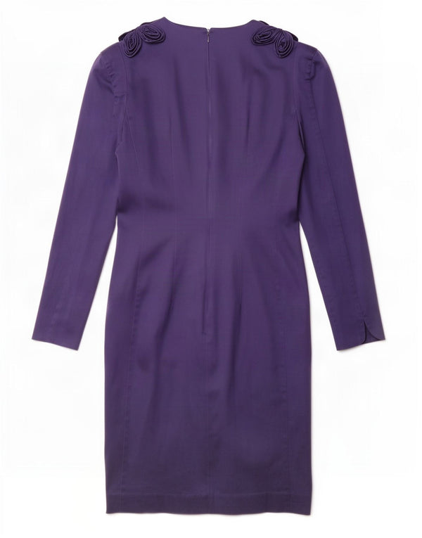 Γυναικείο φόρεμα γαλλικής σύνδεσης UK 14 Medium Purple Floral