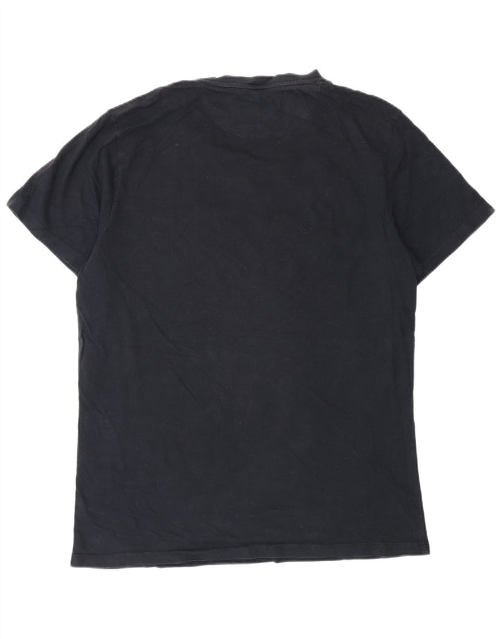 Γαλλική Connection Ανδρικό γραφικό T-Shirt Top Large Navy Blue από βαμβάκι