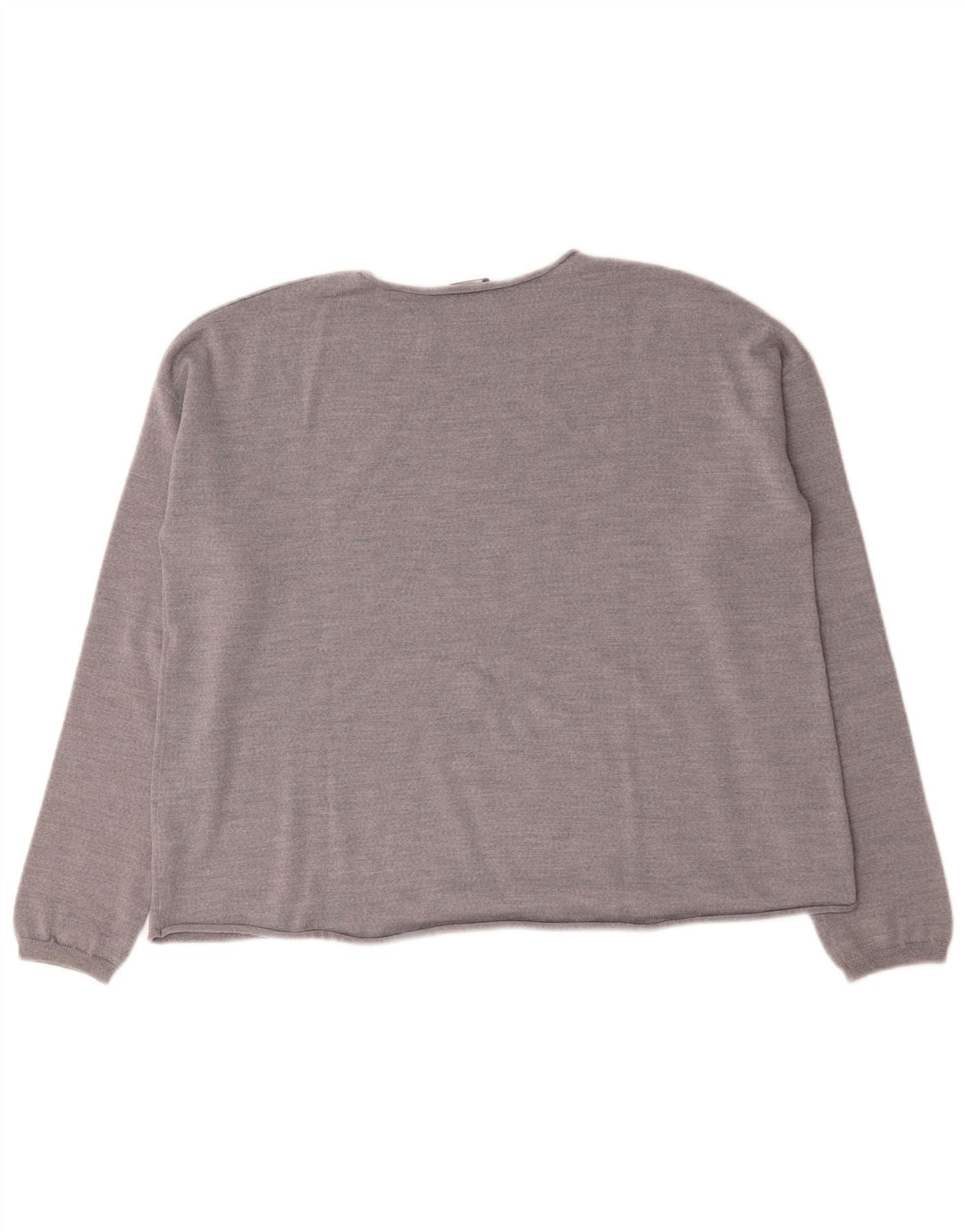 Aspesi Γυναικείο πουλόβερ με λαιμόκαυστο UK 16 Large Grey Wool