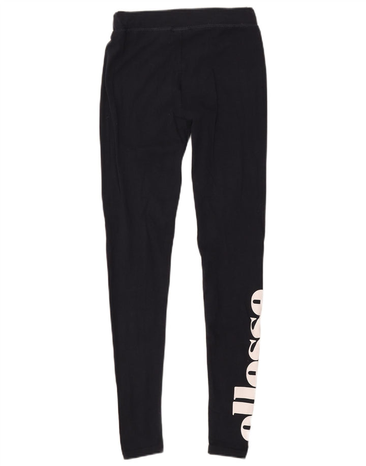 ELLESSE Γυναικείο Γραφικό Κολάν UK 8 Small Navy Blue Cotton