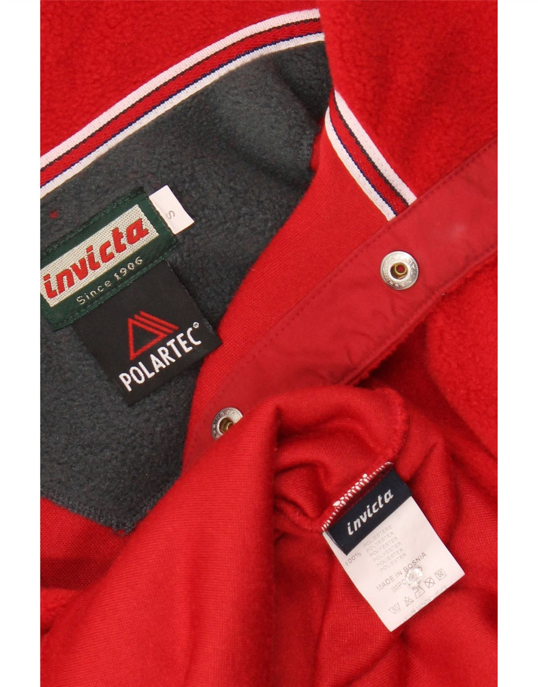 Invicta Mens Polartec Fleece Jumper Small Red Polyester Sports