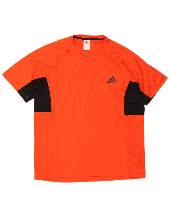 Ανδρική φόρμα Adidas Climalite Top XL Orange Colourblock Polyester