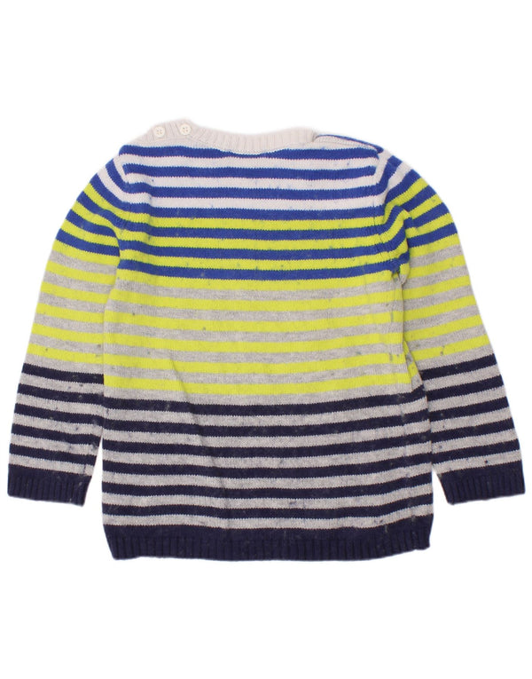 Πουλόβερ Benetton Boys Boat Neck Jumper 3-4 ετών πολύχρωμο ριγέ
