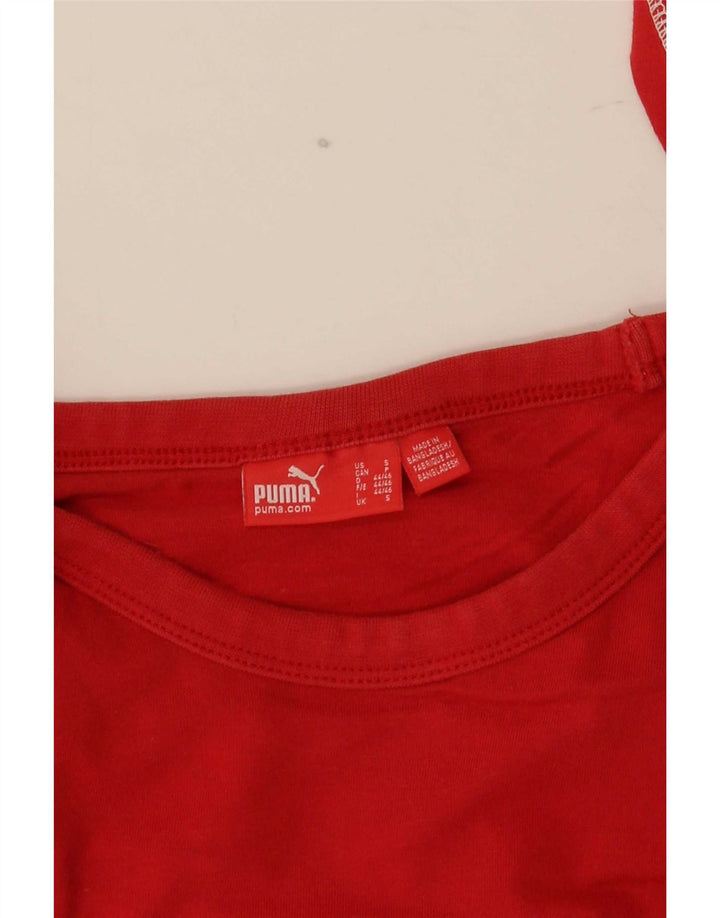 Ανδρικό γραφικό τοπ μακρυμάνικο Puma μικρό κόκκινο
