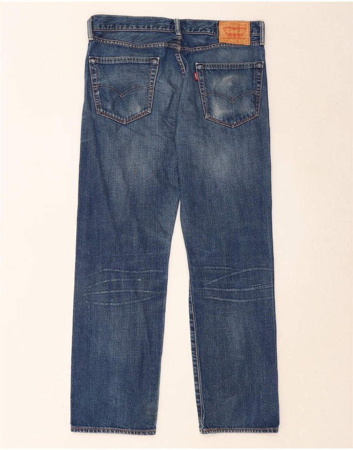 Levi's Mens 505 Straight Jeans W34 L30 Blue Cotton