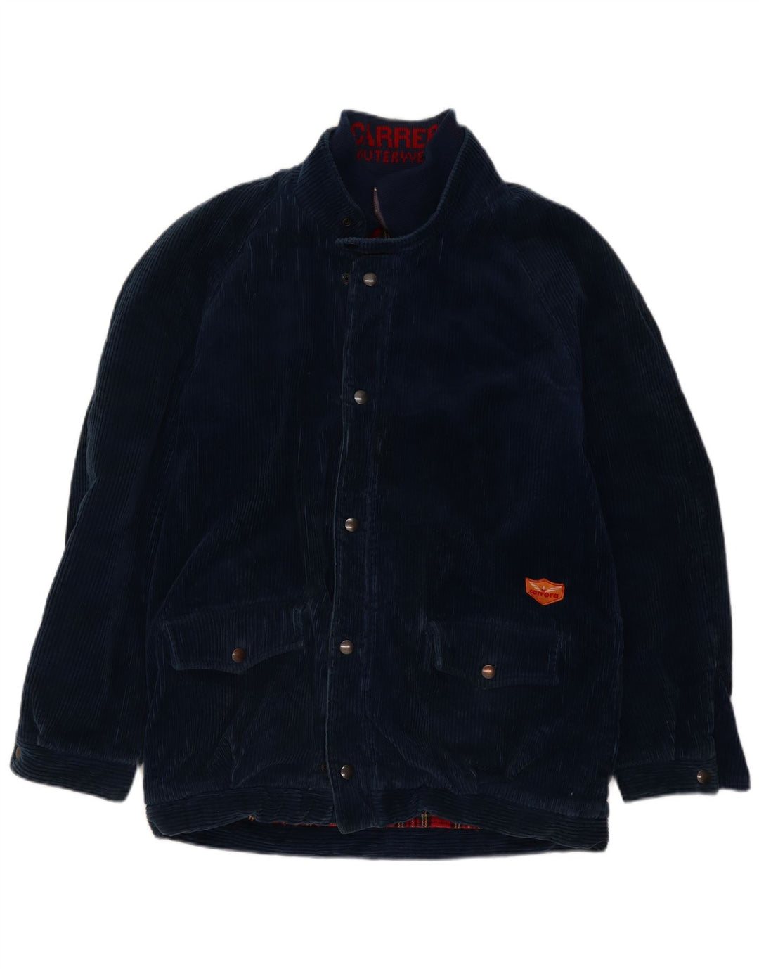 CARRERA Mens Corduroy Jacket UK 40 Large Navy Blue Cotton Vintage Carrera and Second-Hand Carrera from Messina Hembry 