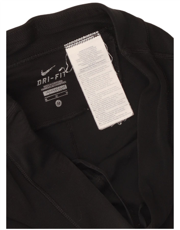 Γυναικείο κολάν NIKE Dri Fit Capri UK 12 μεσαίο μαύρο πολυεστέρα