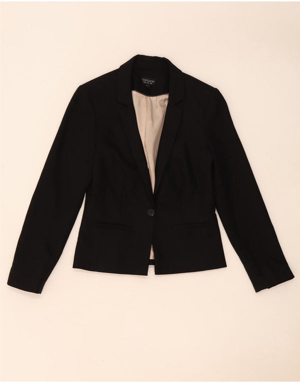 Topshop Γυναικείο μπουφάν blazer UK 8 μικρού μαύρου πολυεστέρα