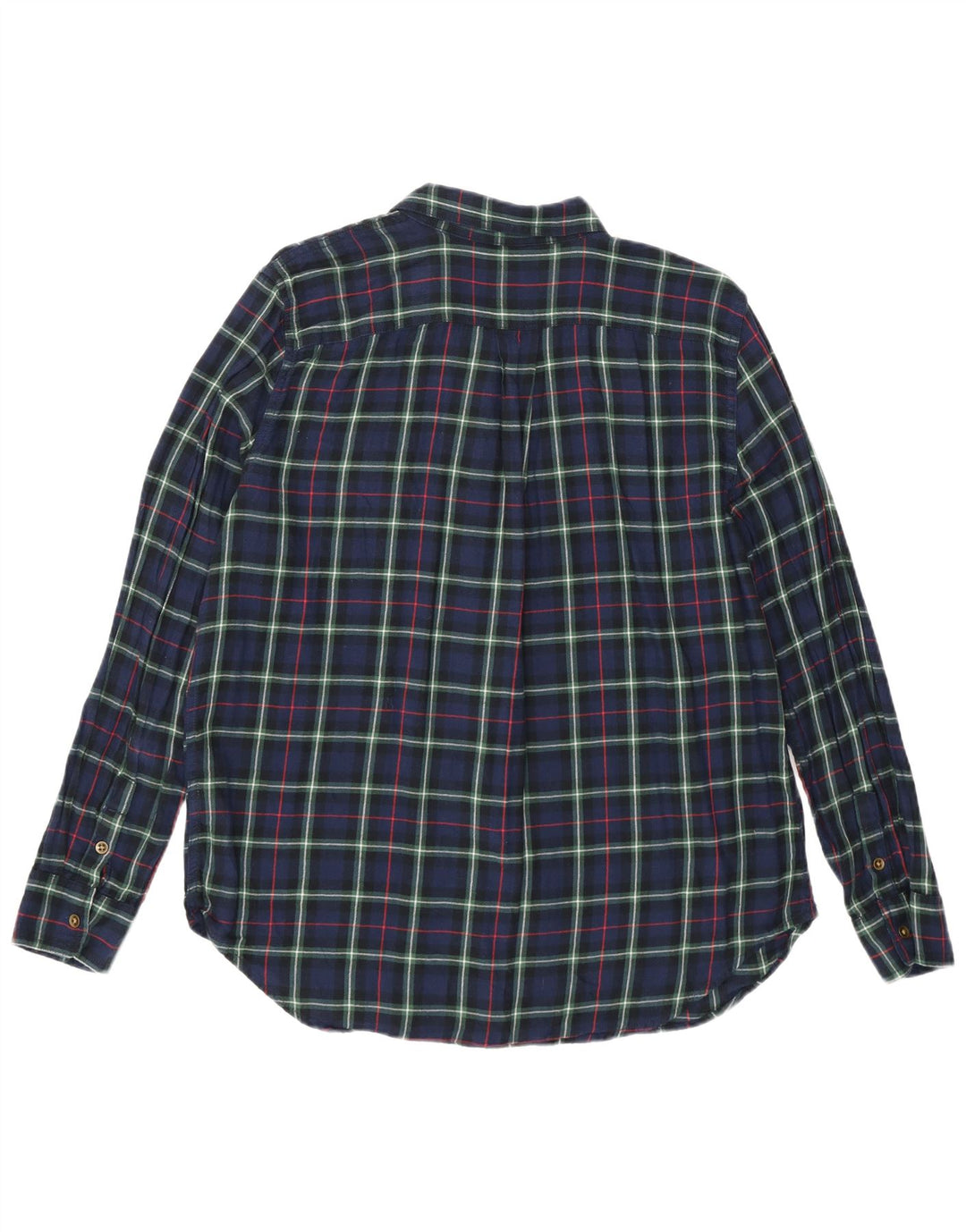 Chaps Γυναικείο φανελένιο πουκάμισο UK 16 Large Navy Blue Check Cotton