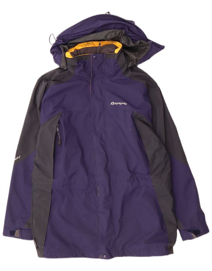 Ανδρικό μπουφάν βροχής με κουκούλα Sprayway UK 38 Medium Navy Blue Colourblock
