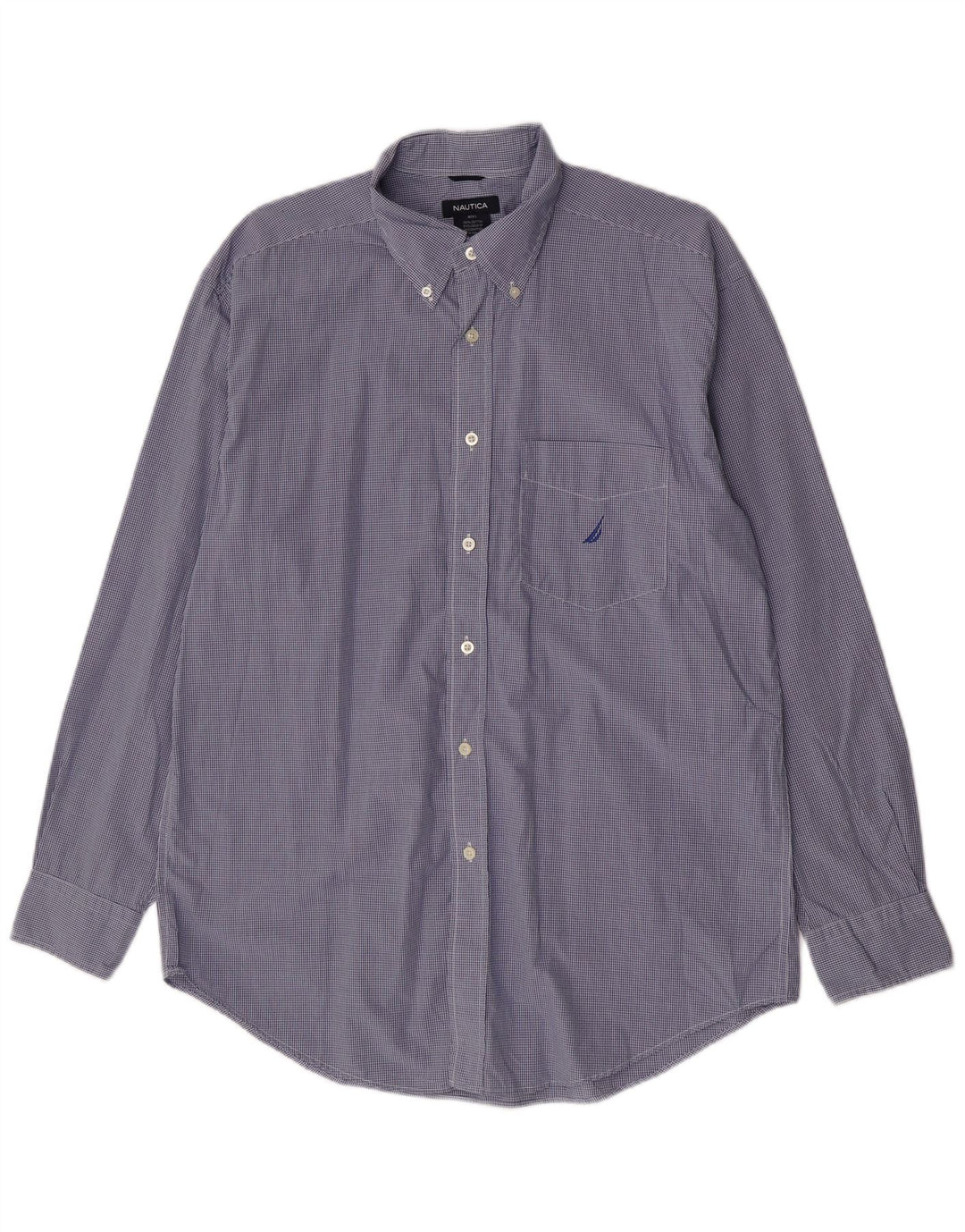 Ανδρικό πουκάμισο Nautica μεγάλο μπλε βαμβακερό Gingham