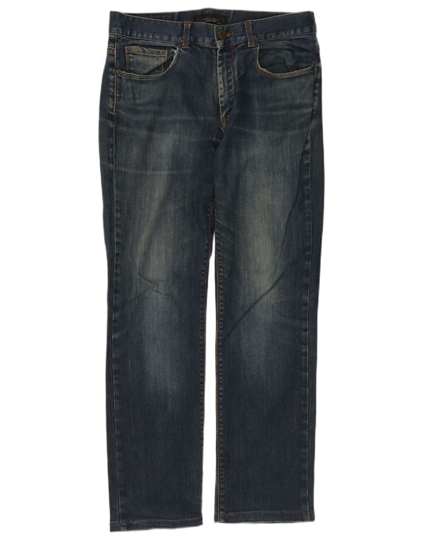 Zara Mens Classic Fit Straight Jeans EU 40 Medium W31 L30 Navy Blue Sports