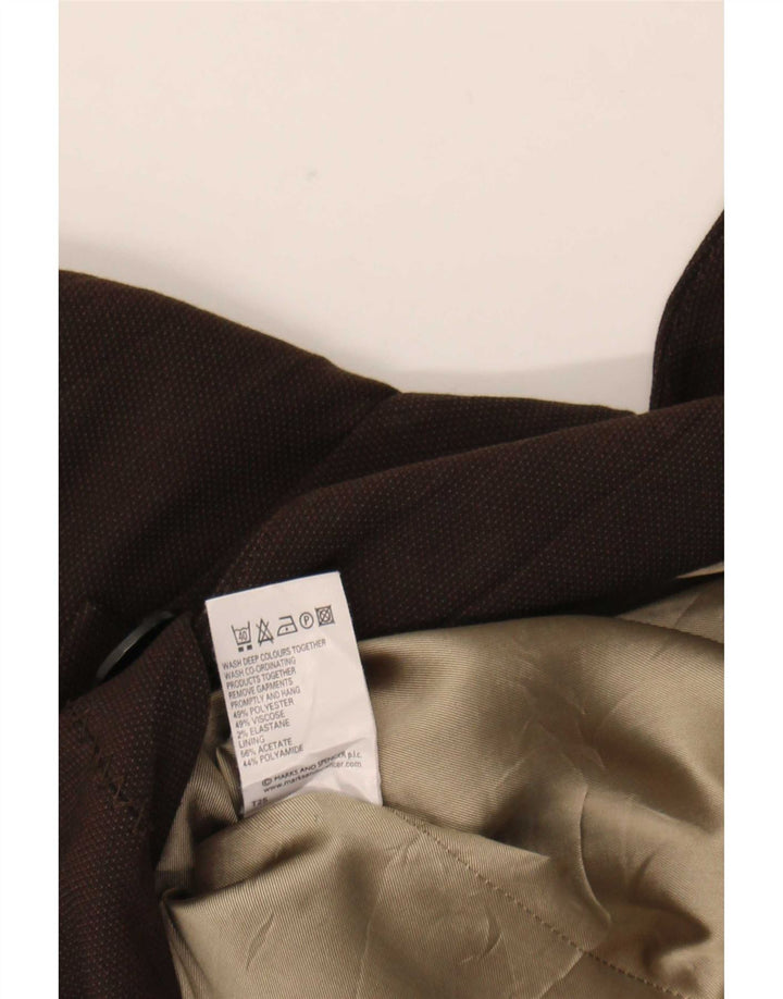 Marks & Spencer Γυναικείο Μπουφάν 1 Κουμπί Blazer UK 14 Μεσαίο Καφέ