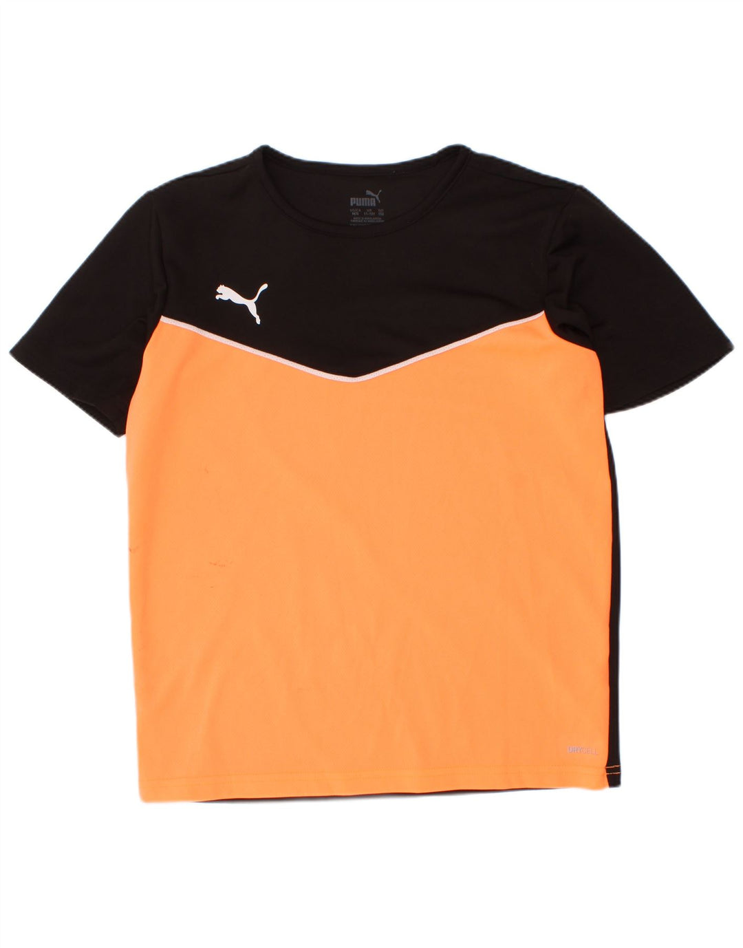 Puma Boys T-Shirt Top 11-12 Years Black Colourblock Polyester