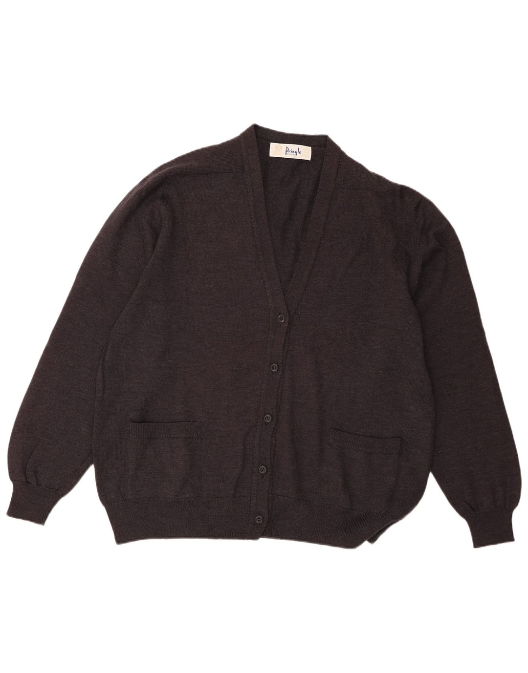 Pringle γυναικείο πουλόβερ ζακέτα μεγάλου μεγέθους IT 46, μαύρο μαλλί αρνιού