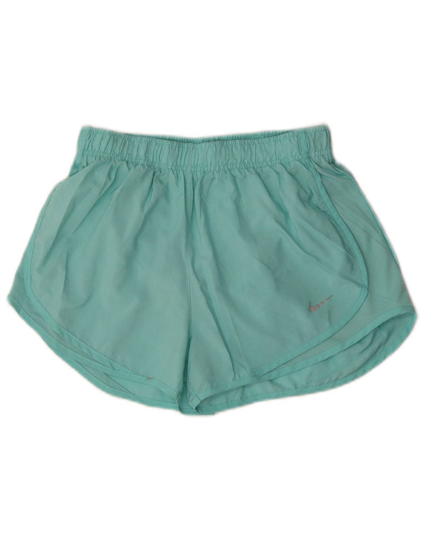 Γυναικείο αθλητικό σορτς Nike Dri Fit UK 12 μεσαίου τυρκουάζ πολυεστέρα