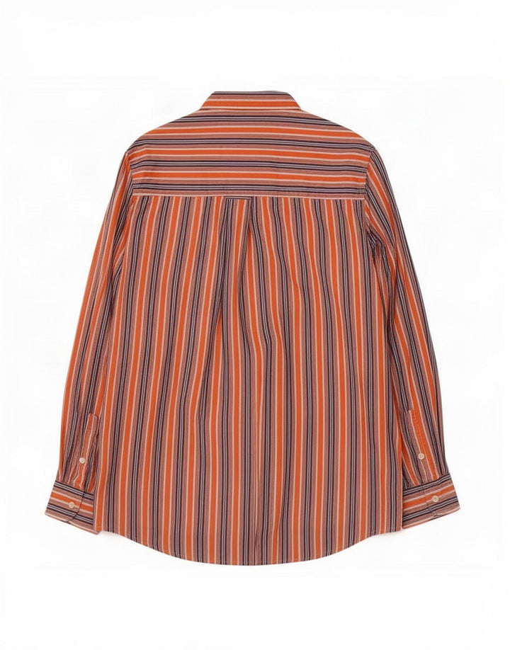 Chaps Ανδρικό πουκάμισο Easy Fit Μεγάλο πορτοκαλί βαμβακερό ριγέ