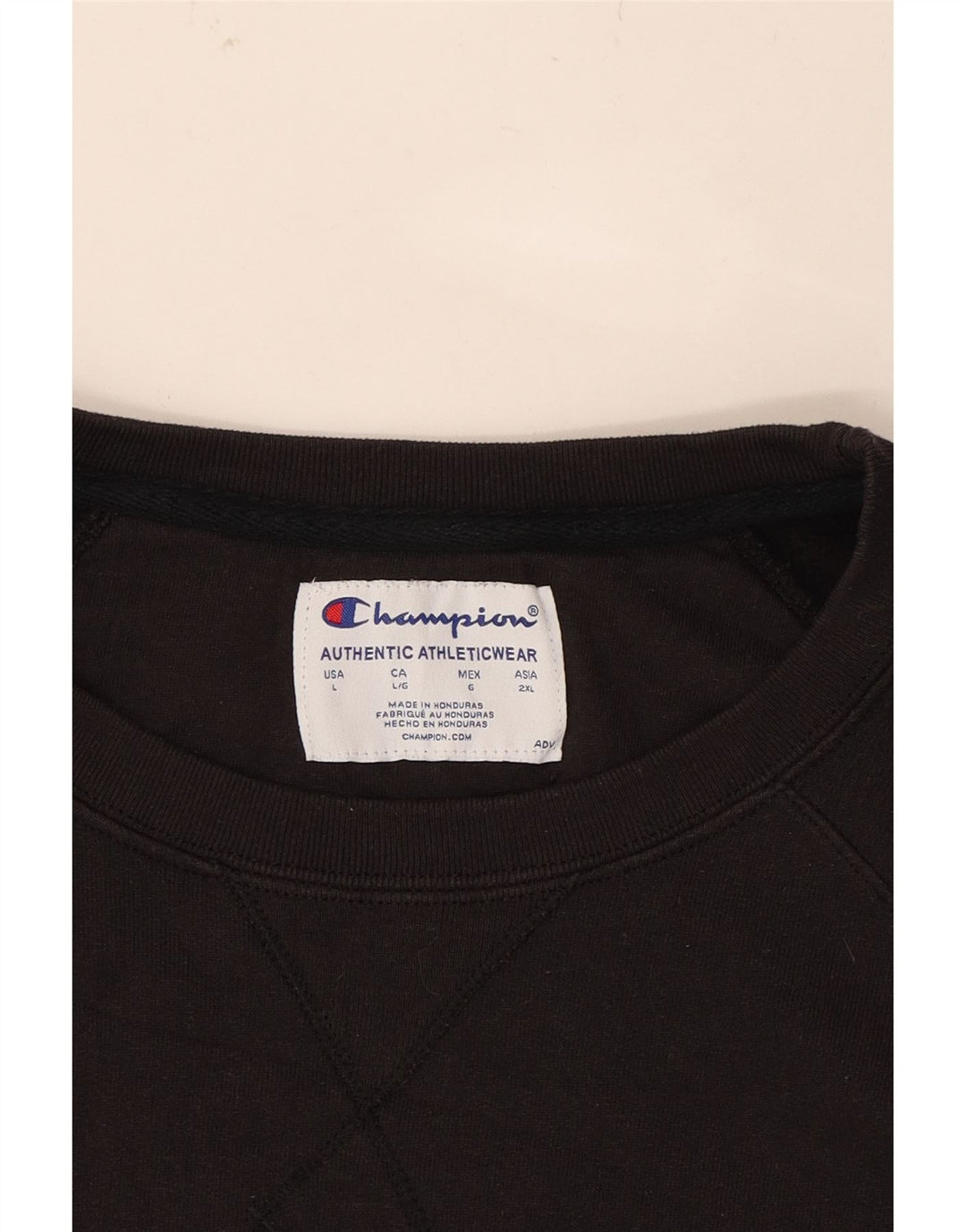 CHAMPION Womens Graphic Sweatshirt Jumper UK 16 Large Black Vintage Champion and Second-Hand Champion from Messina Hembry 