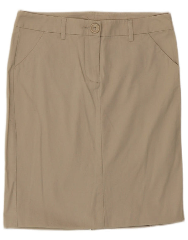Benetton Γυναικεία ίσια χαμηλή μέση φούστα IT 40 Small W30 Beige