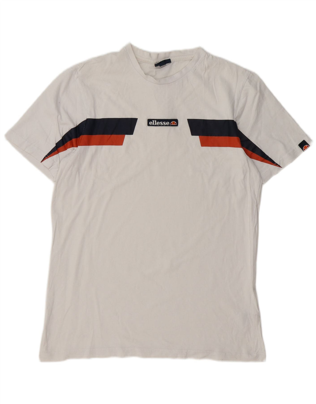 Ανδρικό T-Shirt ELLESSE Top Large White Colourblock Βαμβακερό