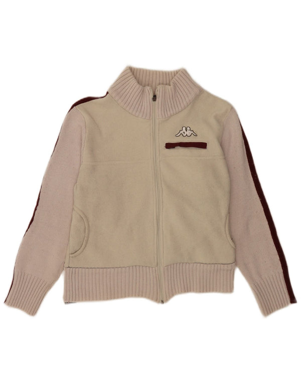 Kappa Γυναικείο Fleece Jacket UK 10 Small Beige Colourblock Polyester Sports