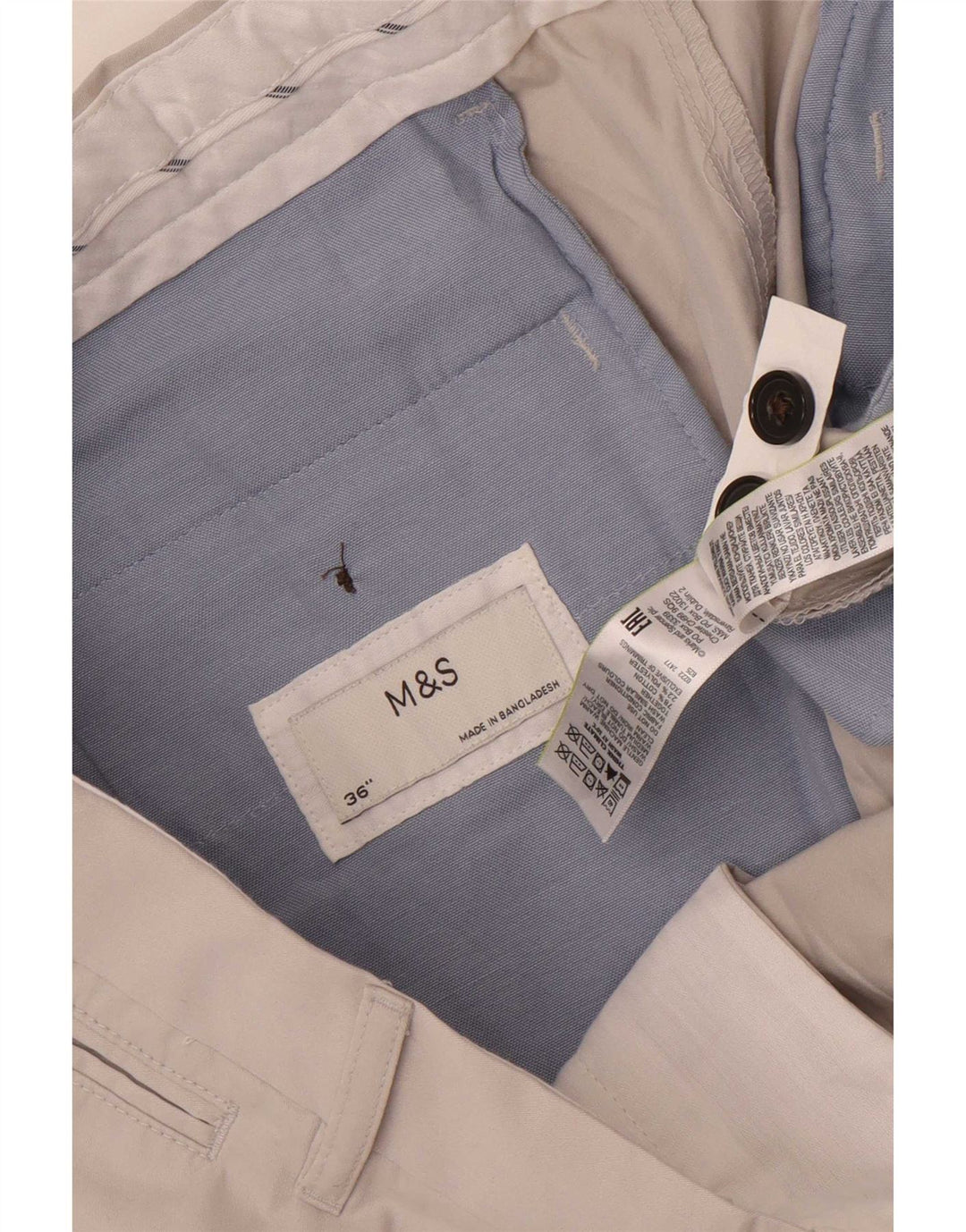 Ανδρικό σορτς Chino Marks & Spencer W36 μεγάλο γκρι βαμβακερό