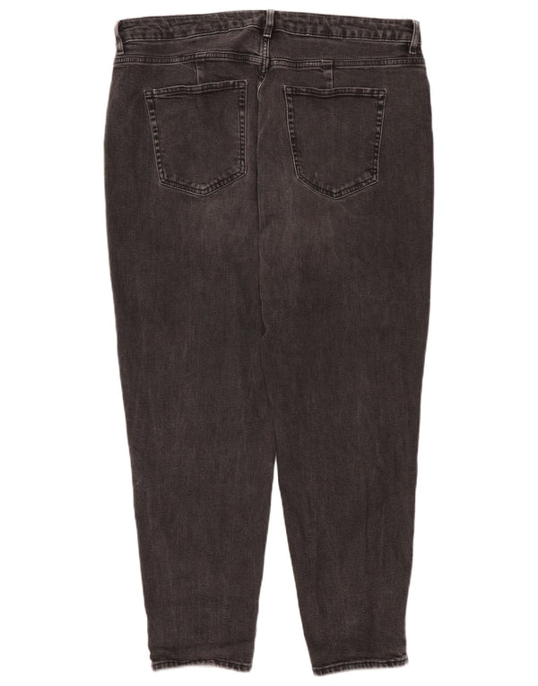 Marks & Spencer Γυναικεία Mom Tapered Jeans UK 20 2XL W40 L29 Black Cotton