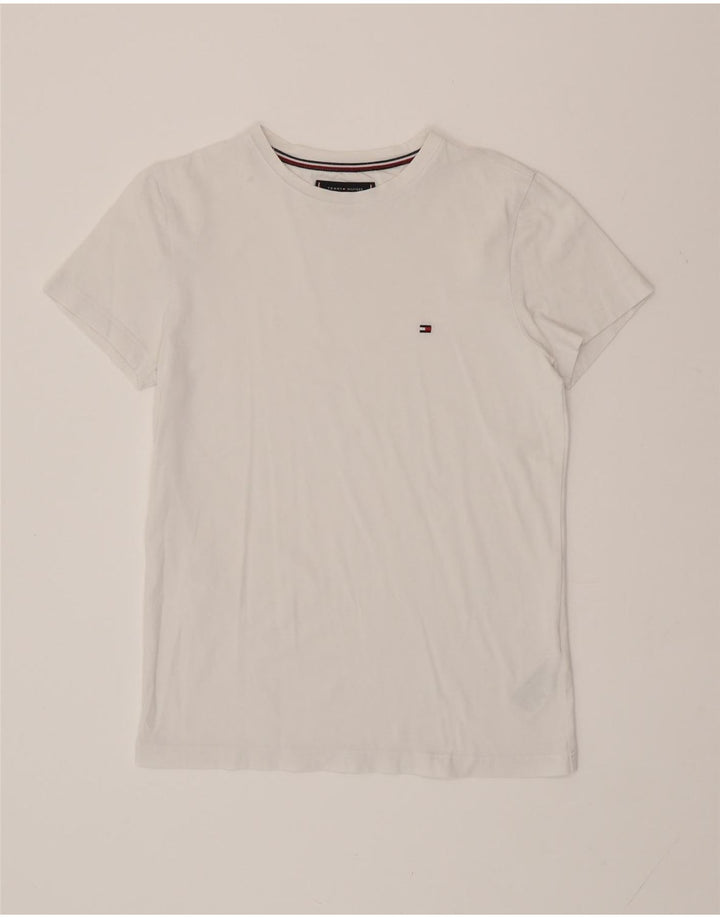 TOMMY HILFIGER Ανδρικό T-Shirt Top Μικρό λευκό βαμβακερό